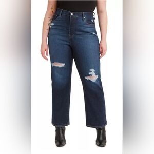 Levi's Women's Premium Ribcage Straight Ankle Jeans Women's 30X27 Blue High Rise
